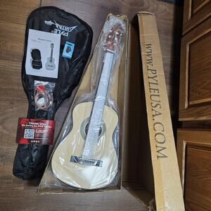 Pyle PGAKT30 30" Beginner Acoustic Guitar Kit w/ Gig Bag Strap Picks & Strings